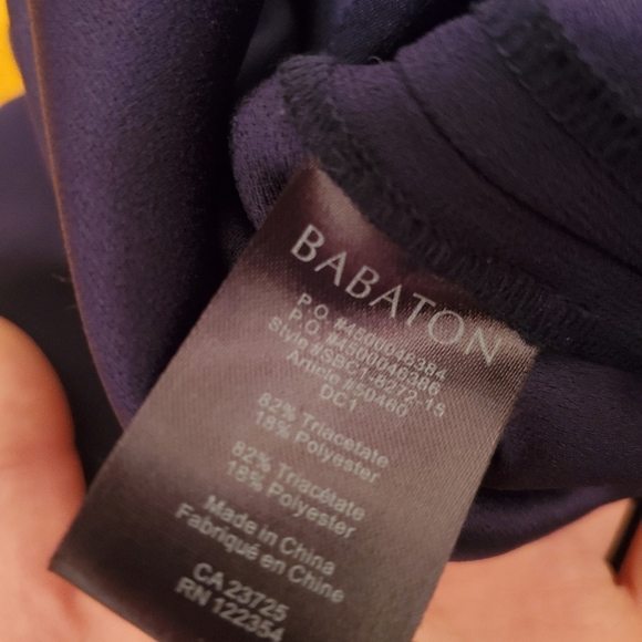 Aritzia Babaton Branson Jumpsuit navy blue, sleeveless, full leg. Size 2 - Picture 10 of 14